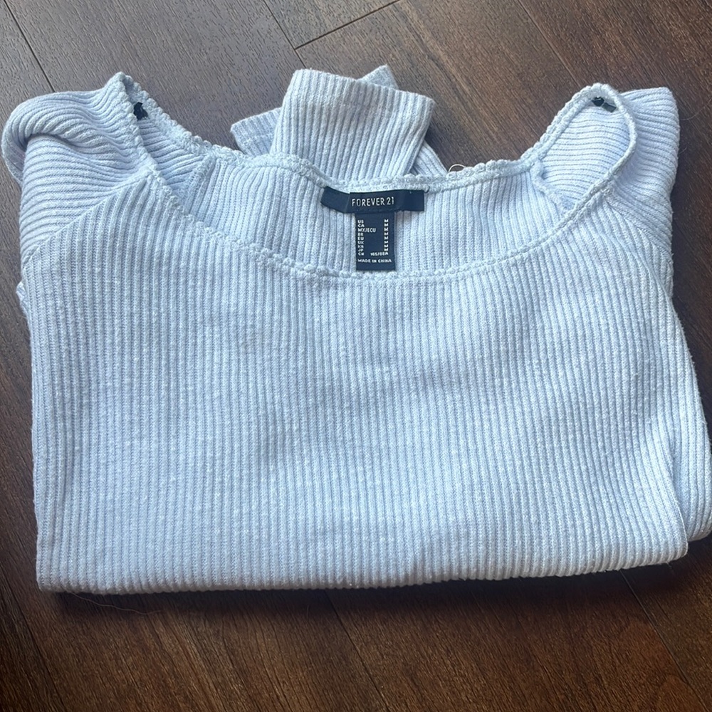 forever 21 light blue long sleeve